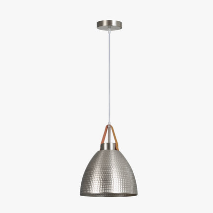 Colgante Omio Cuero Modelo Nido Gris Plata D260xH195mm AC 220-240V, E27