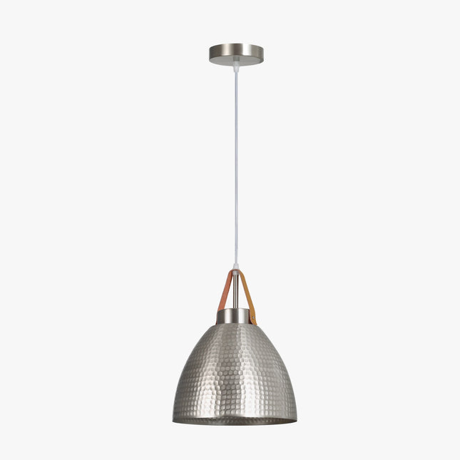 Colgante Omio Cuero Modelo Nido Gris Plata D260xH195mm AC 220-240V, E27