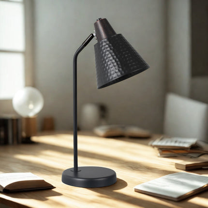 Lampara de Mesa Omio Modelo Office Negro Espacial D150xH110mm AC 220-240V, E27