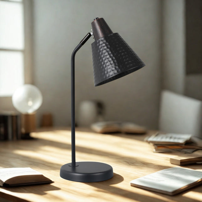 Lampara de Mesa Omio Modelo Office Negro Espacial D150xH110mm AC 220-240V, E27