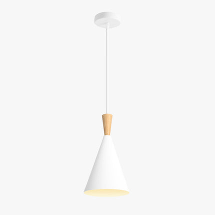 Lampara Omio de Colgar Modelo Cono Blanca D185xH272mm AC 220-240V, E27