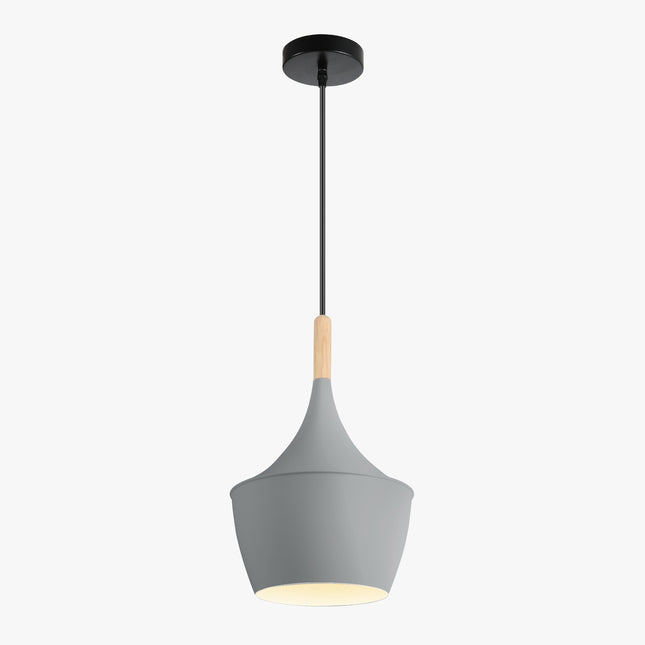 Lampara Omio de Colgar Modelo Copa Gris Luna D185xH300mm AC 220-240V, E27
