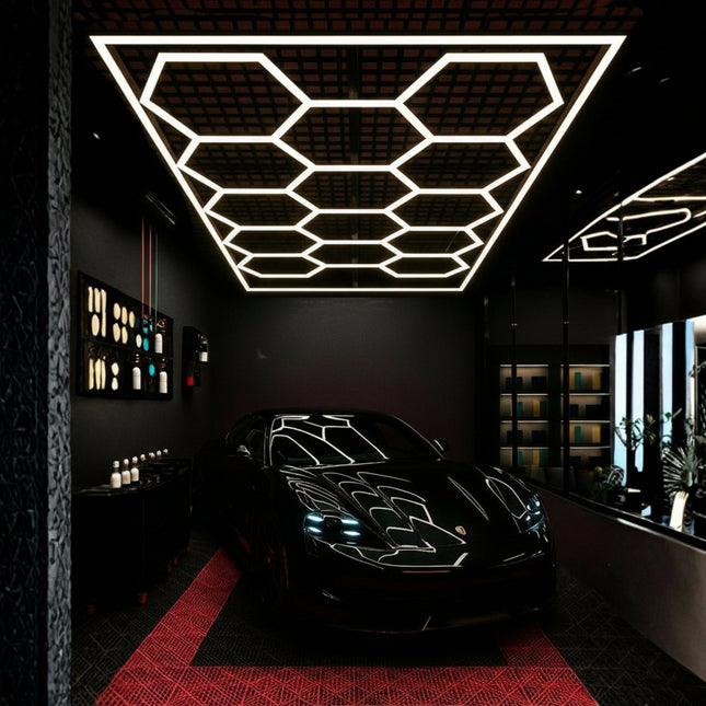Panel Luz Led Hexagonal Detailing 672w 4,8x2,4m Techo Pared