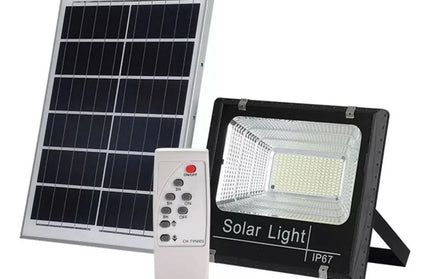 Foco Solar Led 100W con Control y Fotocélula