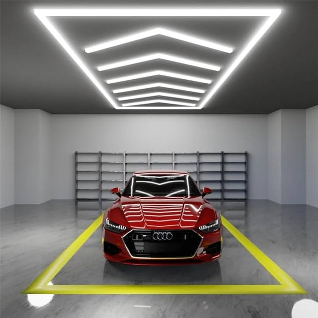 Panel Luz Led Detailing Gym Barberia Techo Pared 4,8x2,4m
