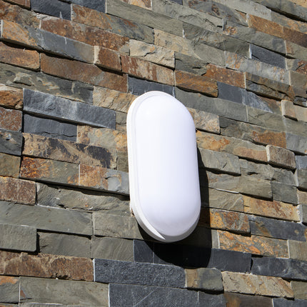Aplique Tortuga Led Exterior Omio 20w Luz Fría Blanco Ip44 Blanco