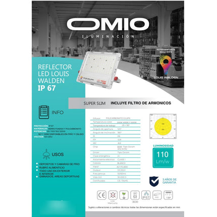Foco Reflector Led 50w Ip67 Louis Walden Luz Fría/cálida/neutro