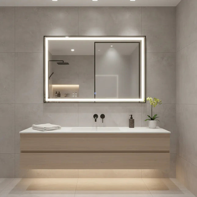 Espejo Led Rectangular Omio 80 Cm Luz Regulable