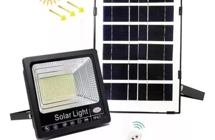 Foco Solar Led 100W con Control y Fotocélula