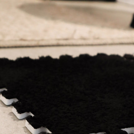 Alfombra Shaggy Piso Goma Eva Peluda 30x30cm Kit X 10 Piezas