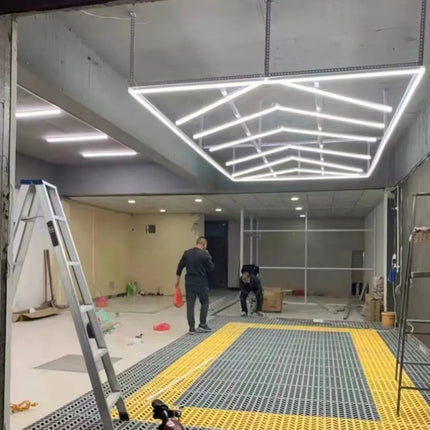 Panel Luz Led Detailing Gym Barberia Techo Pared 4,8x2,4m