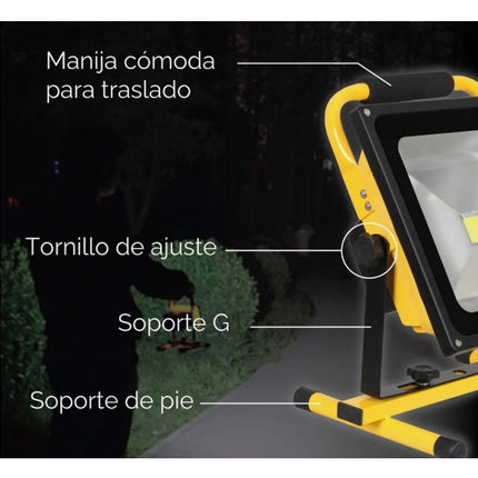 Reflecor Led Omio De Obra Portatil Recargable 10w