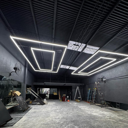 Panel Luz Led Detailing Gym Barberia Techo Pared 4,8x2,4m