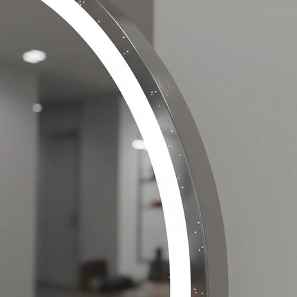 Espejo Redondo Led Omio Con Luz Ajustable 59.5 Cm