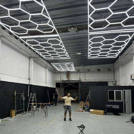 Panel Luz Led Hexagonal Detailing 672w 4,8x2,4m Techo Pared