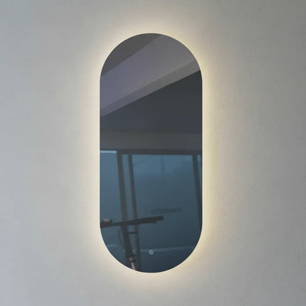 Espejo Ovalado Led Omio Con Luz Fría, Neutra Y Cálida 108 Cm