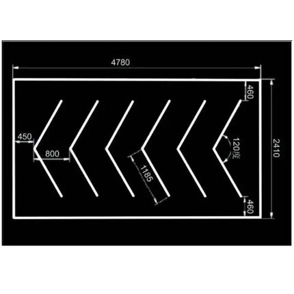 Panel Luz Led Detailing Gym Barberia Techo Pared 4,8x2,4m