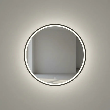 Espejo Redondo Led Omio Con Luz Ajustable 59.5 Cm