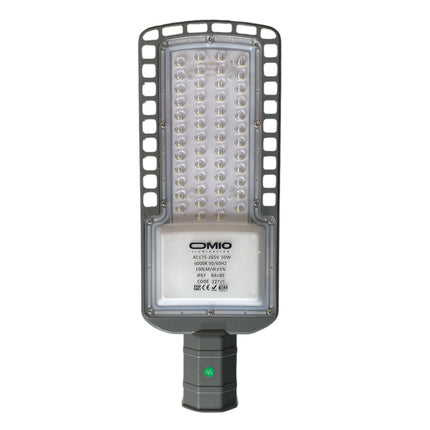 Luz Led Vial Omio 50w Para Iluminación De Calles Y Senderos Gris Oscuro Blanco Frío