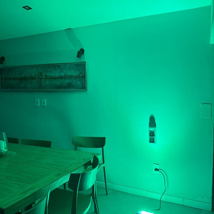 Foco Reflector Led Rgb 50w Lupa Difusor Policarbonato Omio