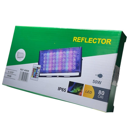 Foco Reflector Led Rgb 50w Lupa Difusor Policarbonato Omio