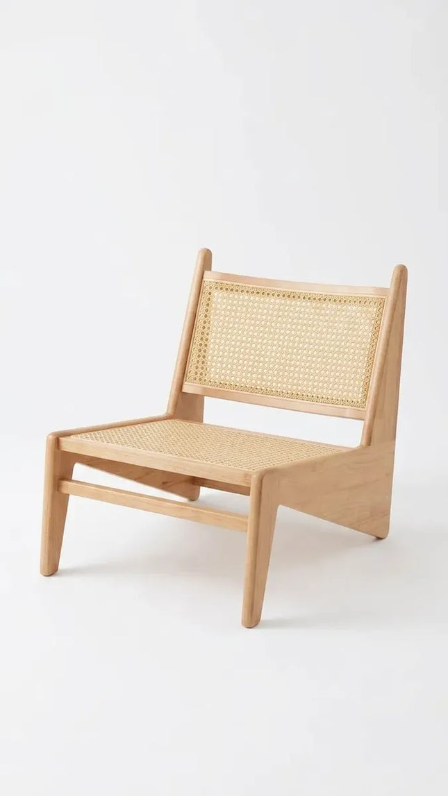 Butaca Pierre En Madera Maciza Y Esterilla Moderna Y Cómoda