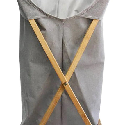 Canasto Cesto Plegable Para Ropa Con Asa Y Soporte De Madera