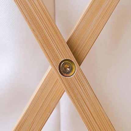 Canasto Cesto Plegable Para Ropa Con Asa Y Soporte De Madera