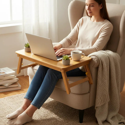 Mesa De Madera Ergonómica Para Laptop