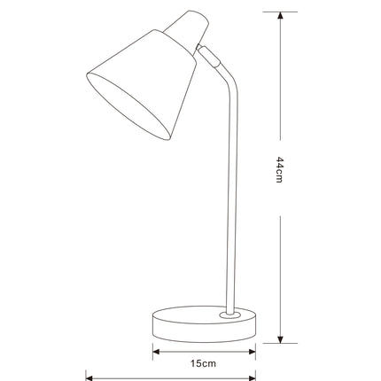 Lampara de Mesa Omio Modelo Office Negro Espacial D150xH110mm AC 220-240V, E27
