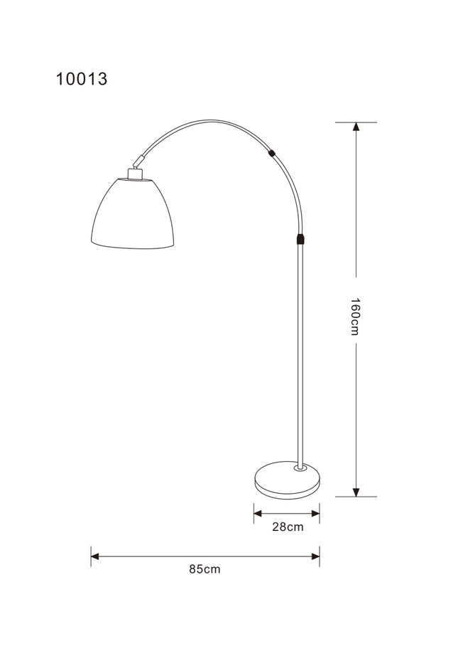 Lampara de Pie Omio Modelo Pescador Gris Espacial D260xH195mm / Alto 180cm / Base D280xH25mm AC 220-240V, E27