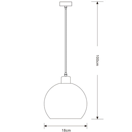 Lampara Omio de Colgar Modelo Ratan Orbita D180x H150mm AC 220-240V, E27