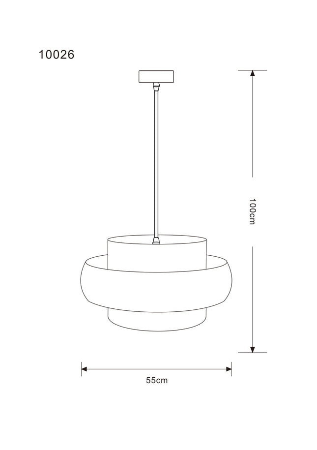 Lampara Omio de Colgar Modelo Ratan Nube D550xH280mm AC 220-240V,50~60Hz, E27,Max 25W