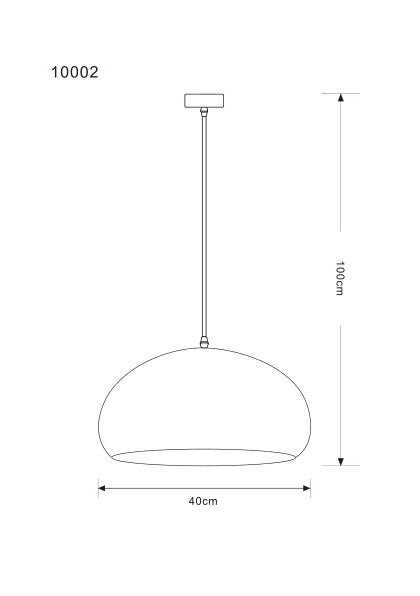 Colgante Omio Modelo Orbita Gris D400xH200mm AC 220-240V, E27