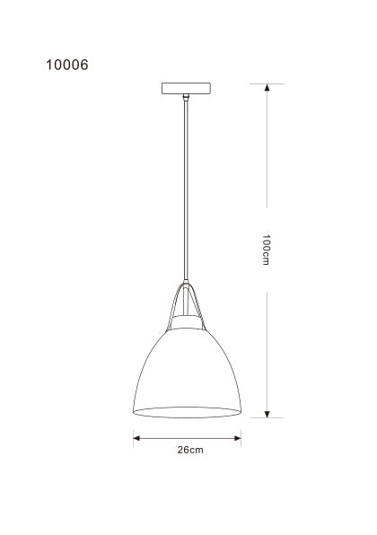 Colgante Omio Cuero Modelo Nido Gris Espacial D260xH195mm AC 220-240V, E27